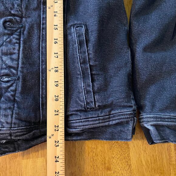 Lee Men's Denim Tucker Jacket Size Small Black Sherpa Lined Jean Coat Winter - Picture 11 of 11